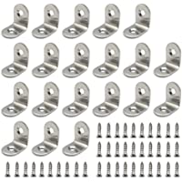 20 Piezas Soporte Estanteria FUJIE 90 Grado forma de L Soporte de ángulo Esquina Soporte de Acero Inoxidable para…
